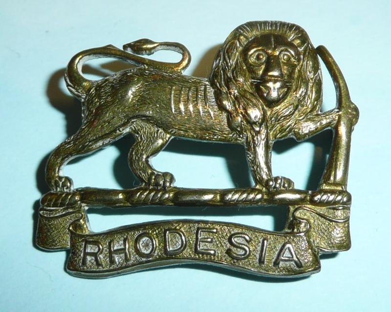 WW2 Rhodesia General Service Brass Collar Badge, Right Facing