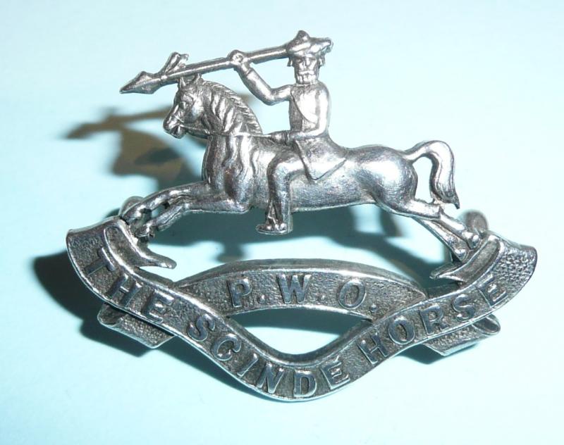 4th Prince of Wales's Own Scinde Horse Hallmarked Silver Cap Badge