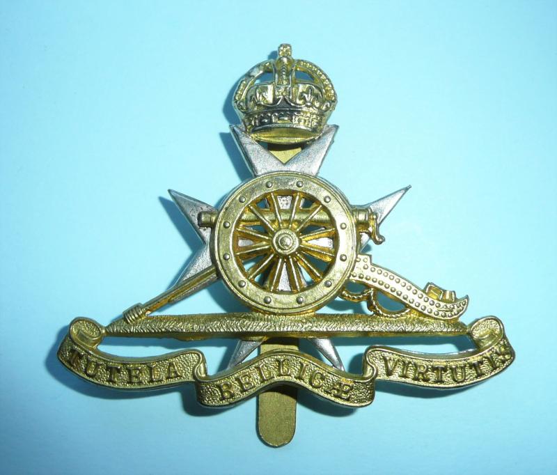 Malta Artillery Other Ranks Bi Metal Cap Badge, King's Crown