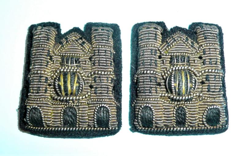 Unidentified Matched Pair of Bullion Collar Badges - USA American Corps of Engineers?  OTC? Religeous organisation?