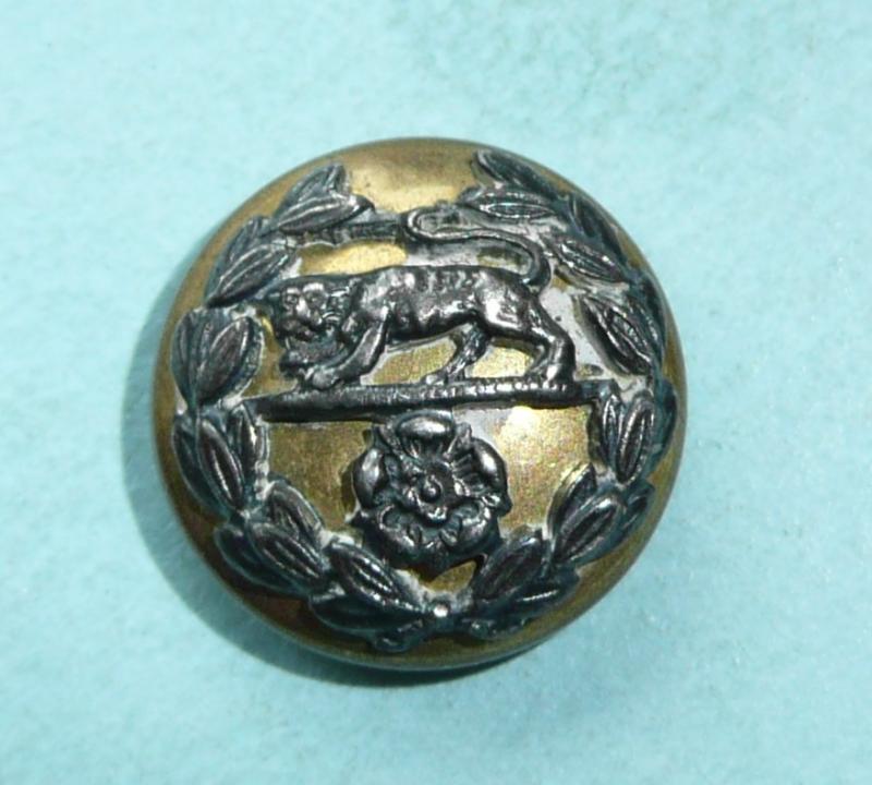 The Royal Hampshire Regiment Officer's Mounted Silver Plate on Gilt Mess Dress Button