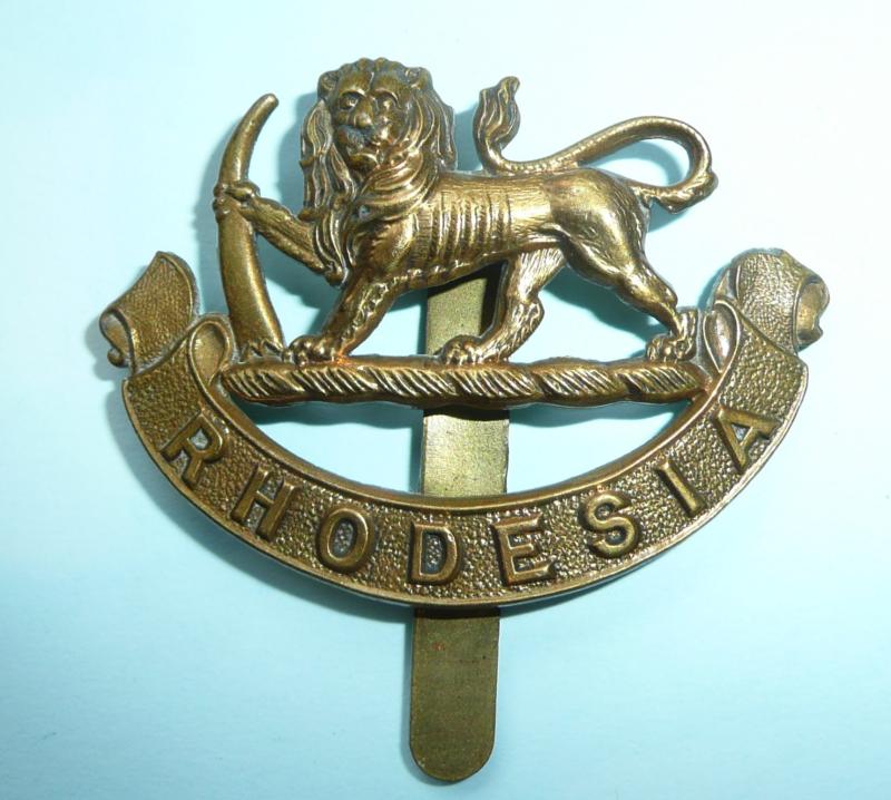 WW2 Rhodesia General Service Brass Cap Badge