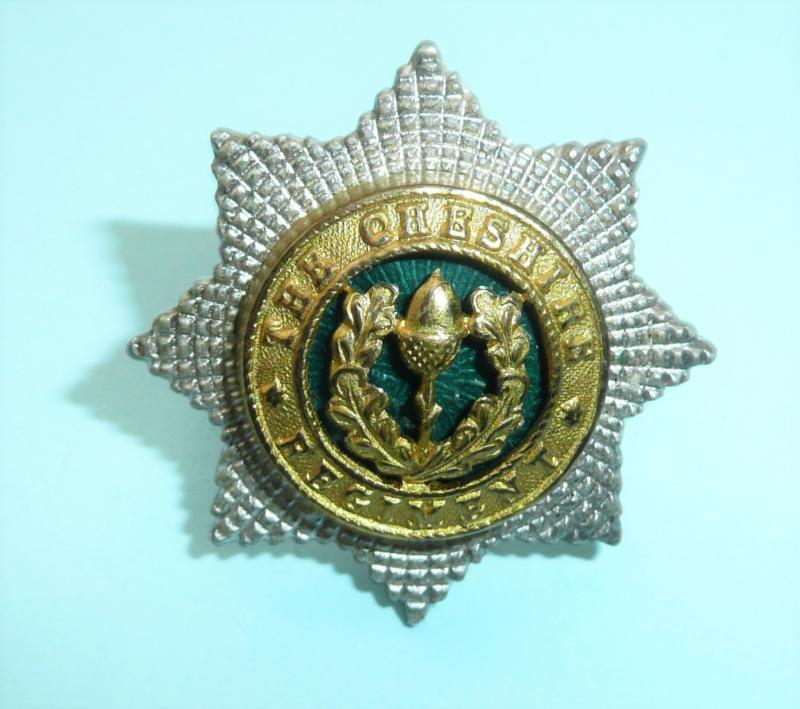 Cheshire Regiment Officers Field Service Cap Star Badge