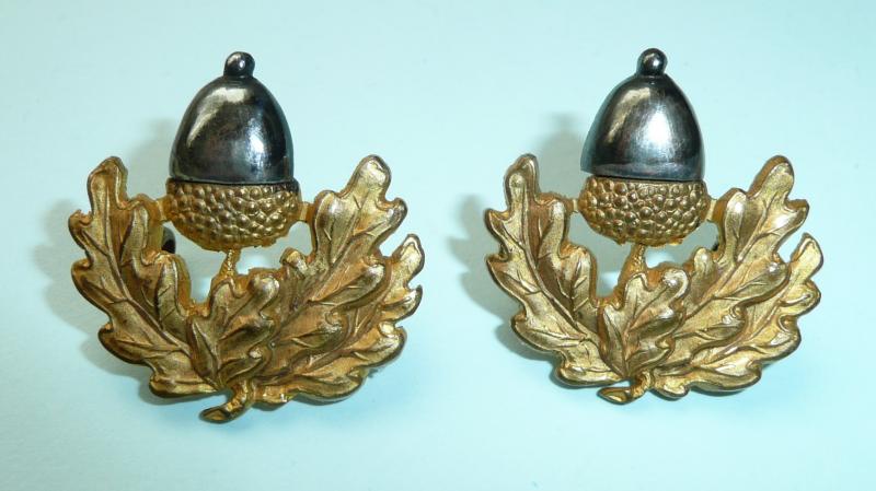 The Cheshire Regiment Officers Silver and Gilt Pair of Collar Badges