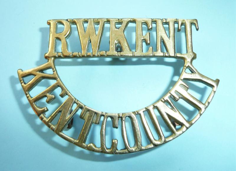 Scarce 10th (Kent County) Battalion Royal West Kent Regiment Shoulder Title
