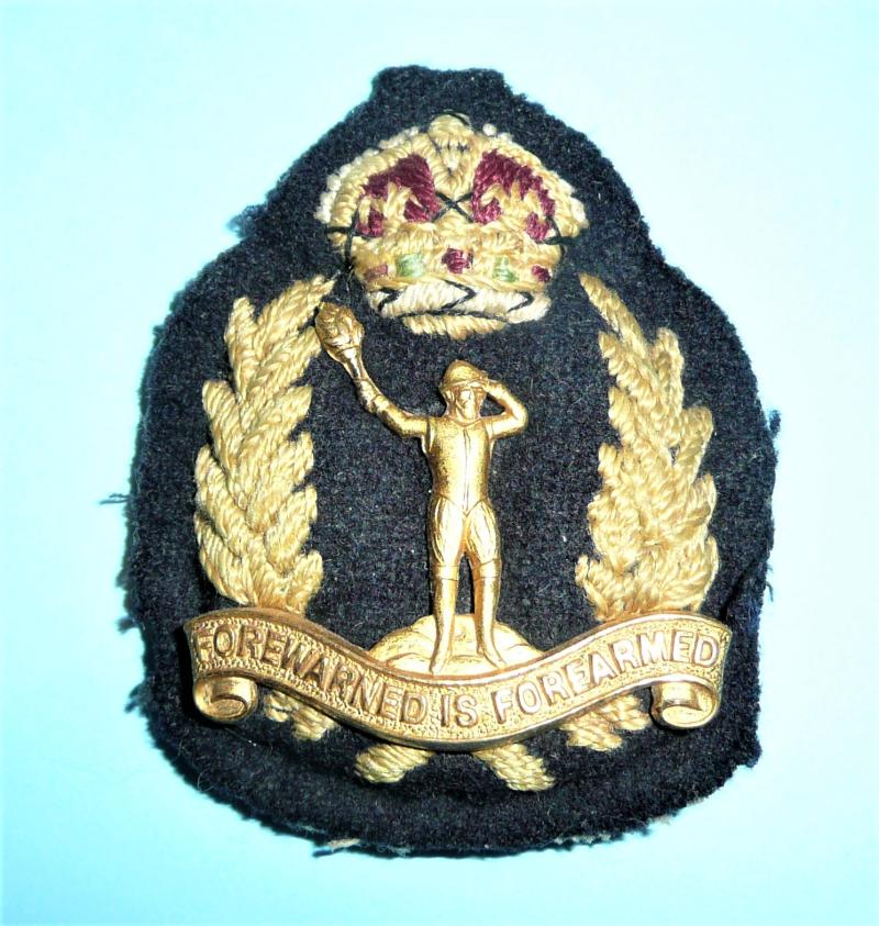 Royal Observer Corps post 1941 Officer’s cap badge