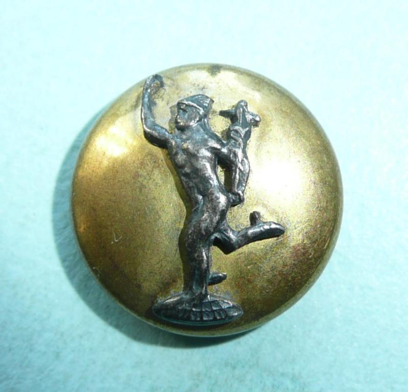 Royal Corps of Signals Officer's Mounted Silver plate on Gilt Mess Dress  Button