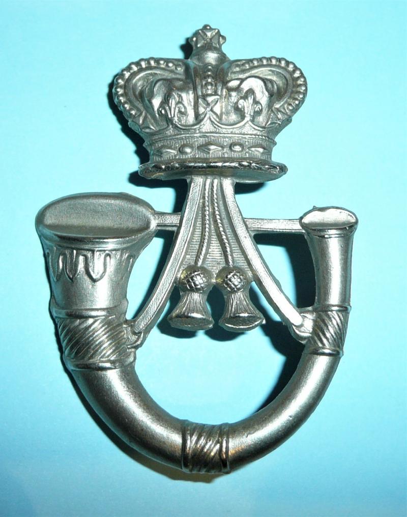 Northern Ireland Armagh Light Infantry Militia Victorian White Metal Glengarry Badge