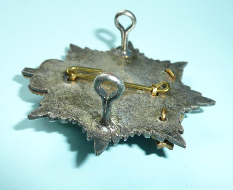 Royal Hampshire Regiment Officers Enamel Silver and Gilt Cap Badge, QEII issue