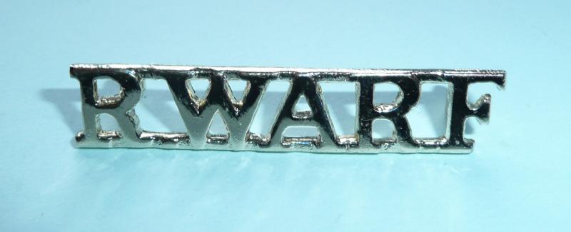 RWARF  Royal Warwickshire Fusiliers Gold Anodised AA Shoulder Title