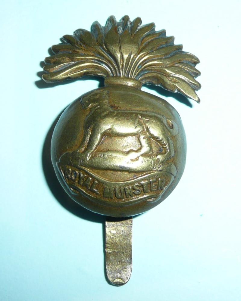 WW1 Munster Fusiliers Brass Economy Cap Badge