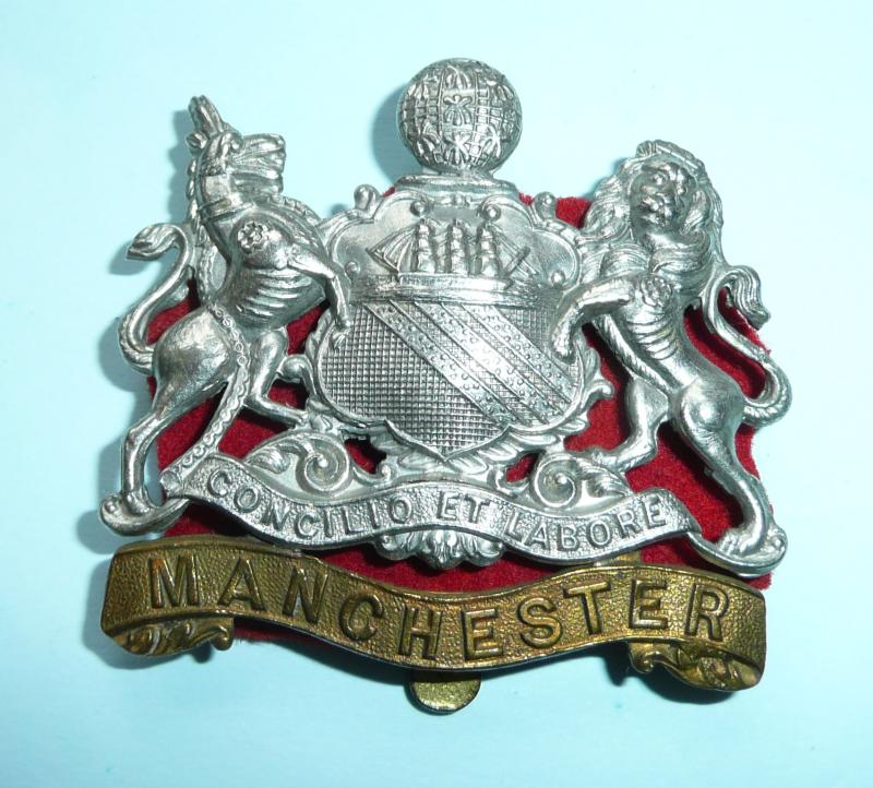 WW1 Manchester Regiment Other Ranks Bi-metal Cap Badge