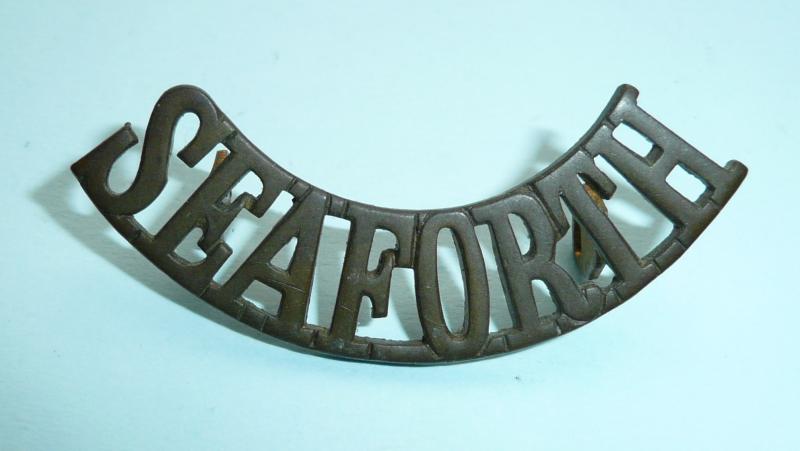 WW1 Seaforth Highlanders Other Ranks Brass Shoulder Title