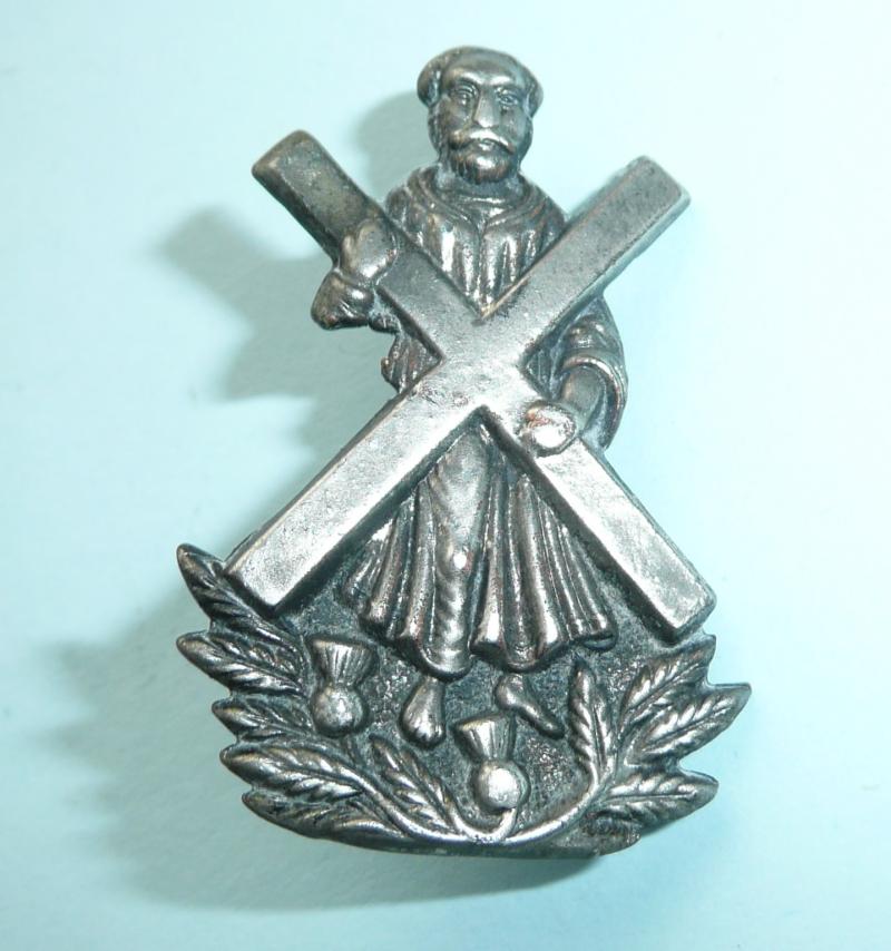 Black Watch (Royal Highland Regiment) Officers Pattern White Metal Sporran Badge