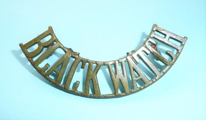 Black Watch (Royal Highland Regiment) 2nd Pattern Brass Shoulder Title