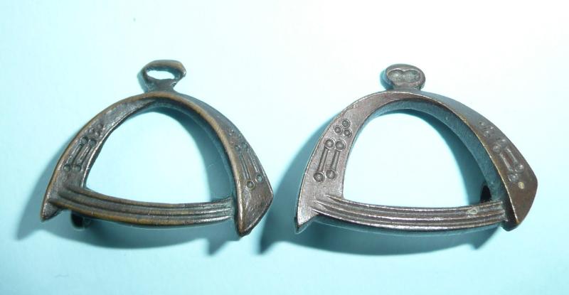 7th (Territorial Force) Battalion Pair of Officers Bronze OSD Collar Badges