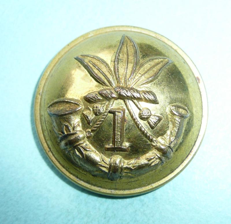 1st Battalion Royal Guernsey Light Infantry Officer's Large Pattern Gilt Button