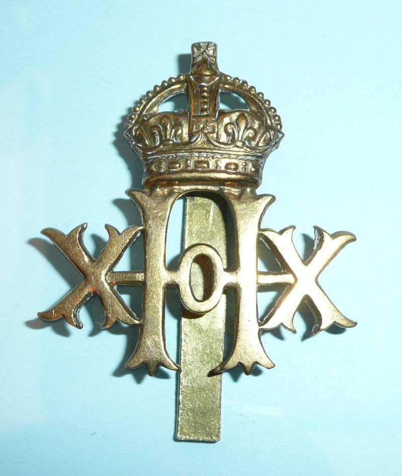 20th Hussars Other Ranks Gilding Metal Cap Badge - Lambourne & Co