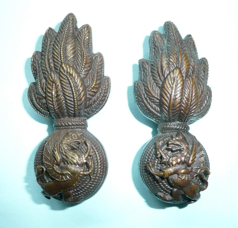 Royal Welsh Fusiliers (RWF) Officers Pair of OSD Collar Badges