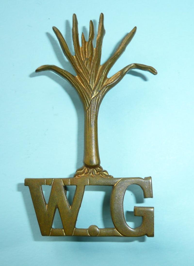 The Welsh Guards One Piece Brass Shoulder Title