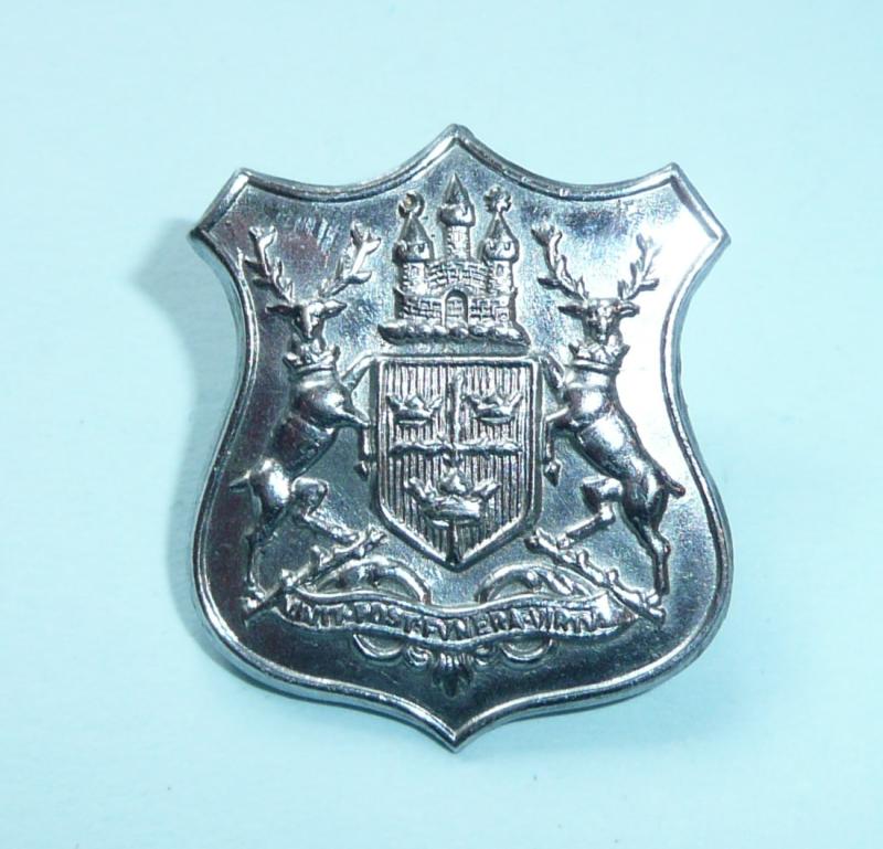 Nottinghamshire City Police Chrome Collar Badge