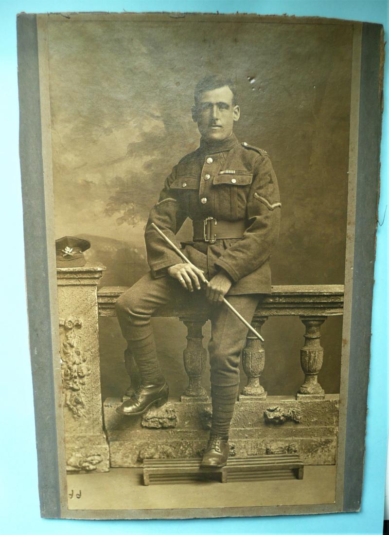 WW1 Large and Original Portrait Photo - Machine Gun Corps - large cloth 