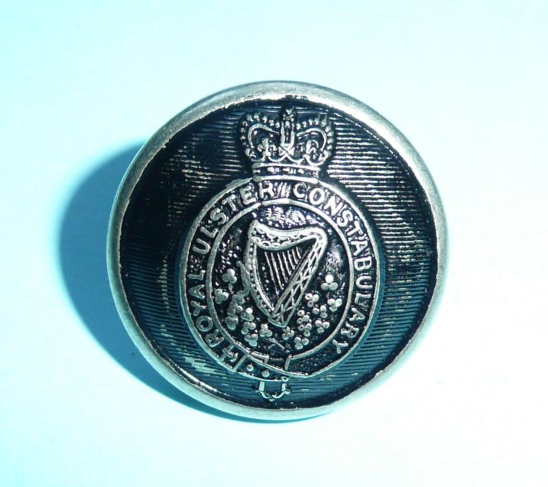 Northern Ireland Royal Ulster Constabulary (RUC) Police QE11 Blackened Large Pattern Tunic Button