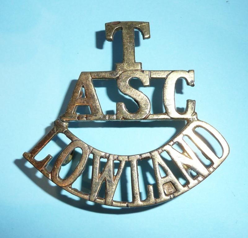 T / ASC / Lowland One Piece Brass Shoulder Title