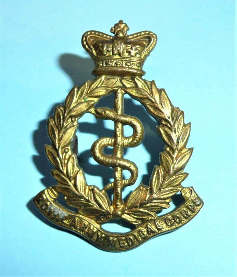 QVC Victorian Royal Army Medical Corps (RAMC) Other Ranks Gilding Metal Cap Badge
