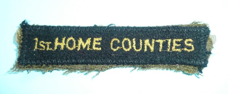 1st Home Counties Royal Army Medical Corps (TA) Supplementary Woven Cloth Title