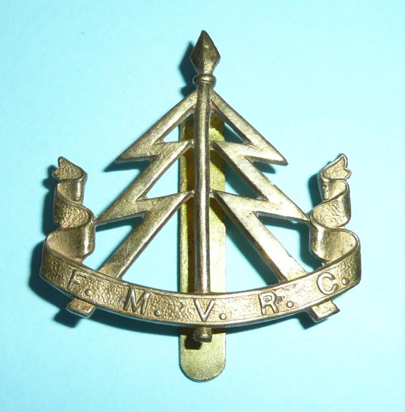 FMVRC Federation of Malay States Volunteer Reconnaissance Corps – Gilding Metal Cap Badge