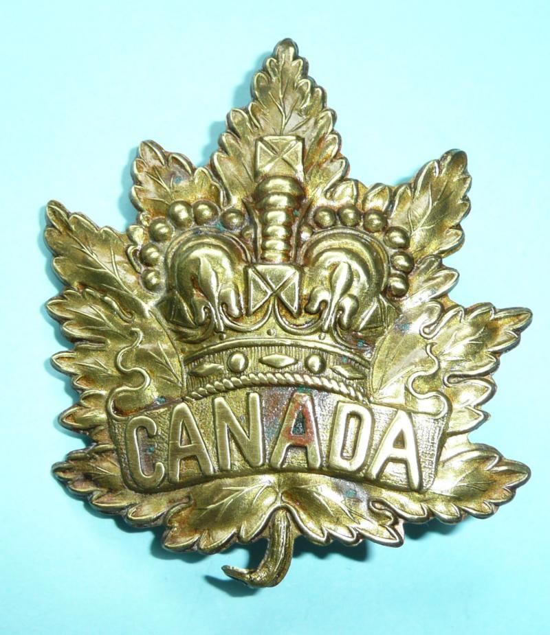 Canada - Canadian Victorian QVC Boer War Large General Service Slouch Hat Cap Badge