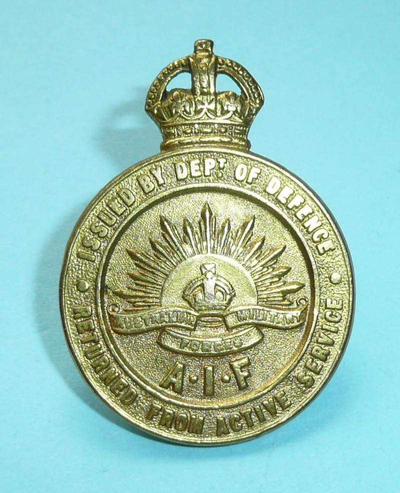 WW1 Australian Imperial Force AIF Returned from Active Service badge