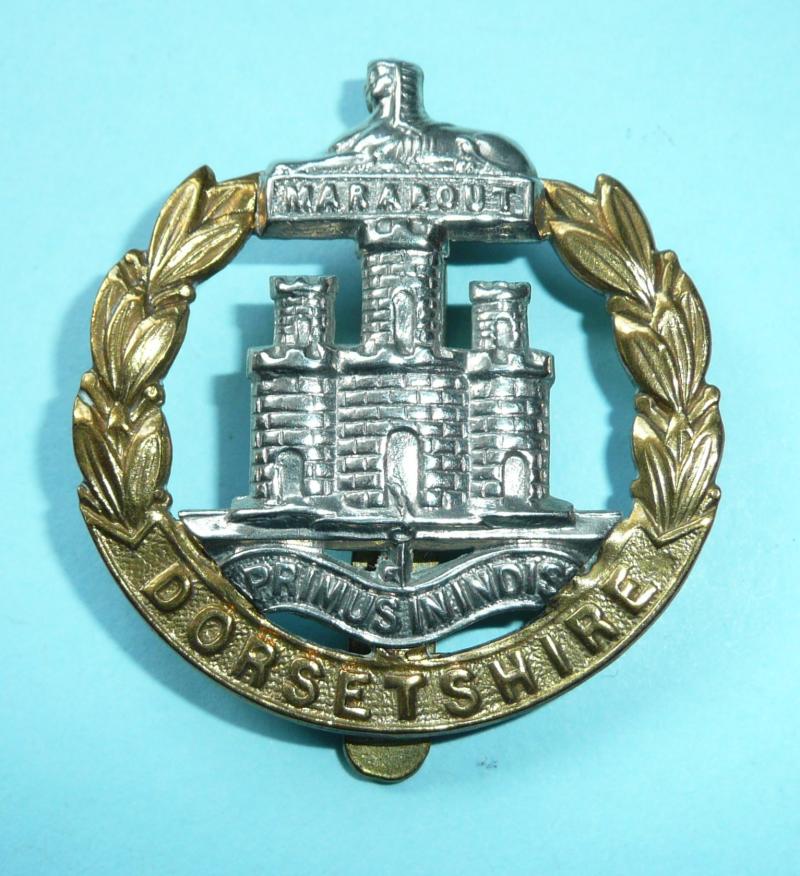 The Dorsetshire Regiment - Standard Pattern Castle Other Ranks Bi-metal Cap Badge