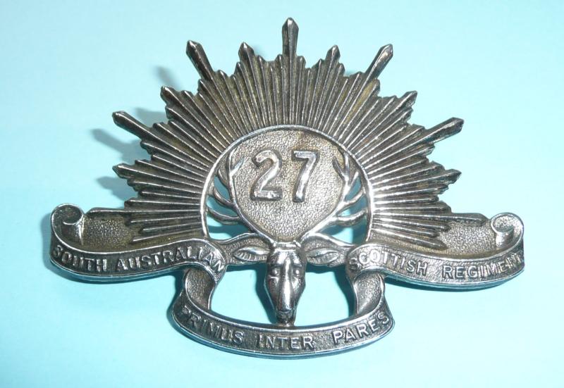 Australia -  27th Infantry Battalion The South Australian Scottish Regiment Cap Badge