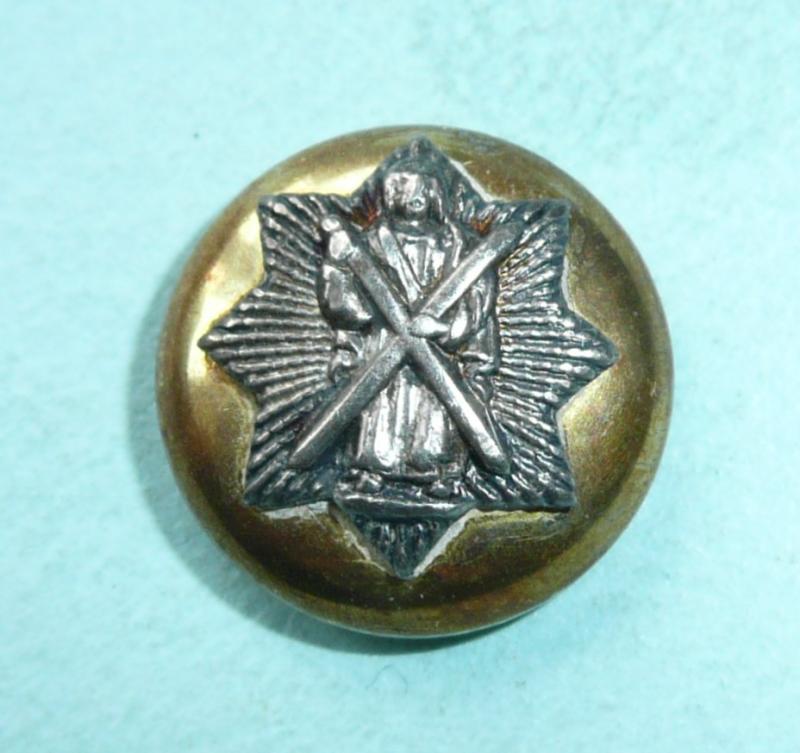 Royal Scots Officers Silver Plated and Gilt Mounted Mess Dress Button