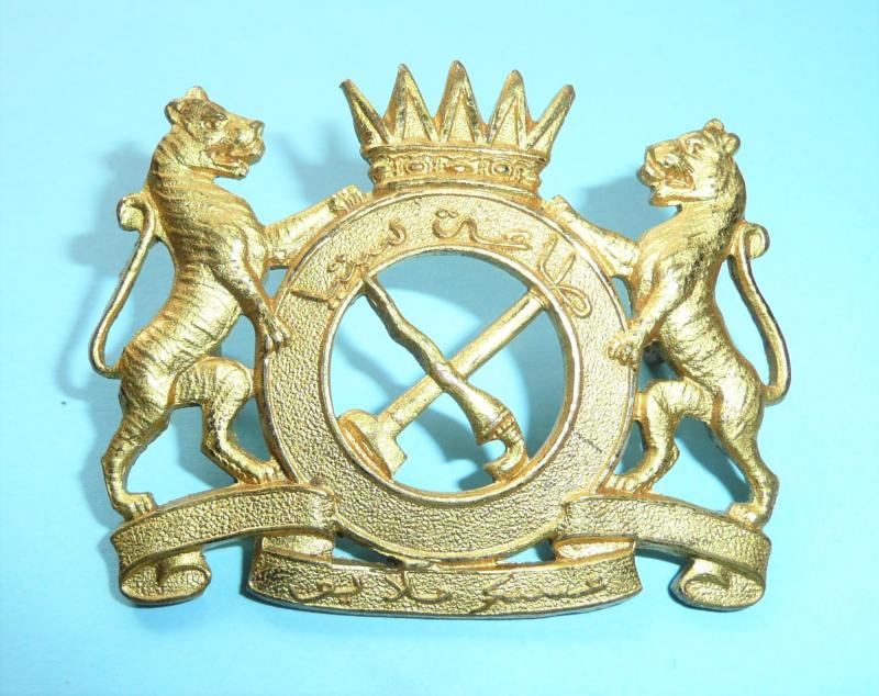 Malay Regiment Fire Gilt Cap Badge, adopted 1933