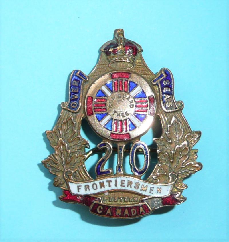 WW1 Canada - 210th Infantry Battalion (Moose Jaw 'Frontiersmen') Canadian Expeditionary Force (CEF) Sweetheart Pin Brooch