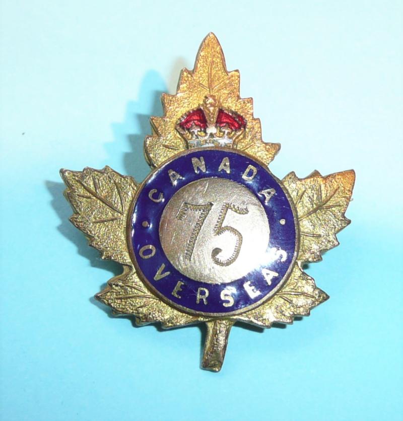 WW1 Canada - 75th Infantry Battalion (Toronto) Canadian Expeditionary Force (CEF) Sweetheart Pin Brooch