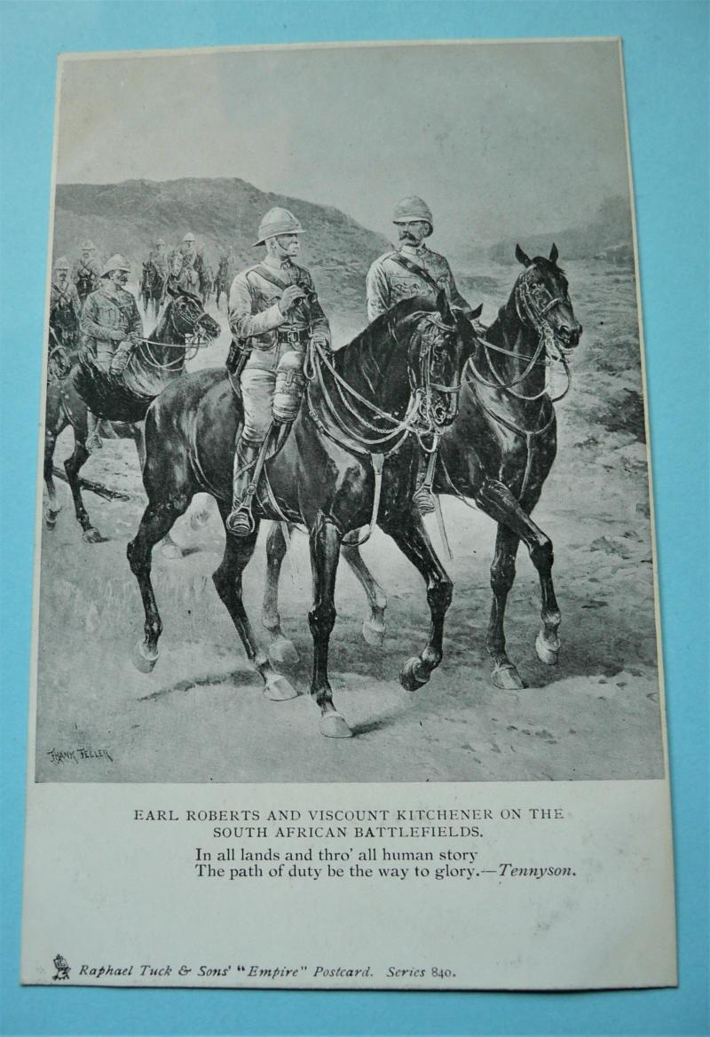 Boer War Patriotic Art Postcard - Lord Roberts & Kitchener - Tuck Series No 840