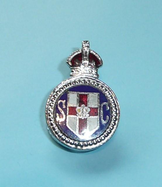 WW2 Lincoln City Special Constable Constabulary Police Chrome and Enamel Mufti Buttonhole Lapel Badge