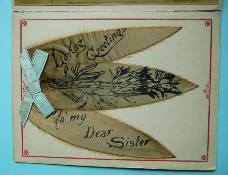 2nd Anglo-Boer War Silver Leaves Art Card - To My Dear Sister