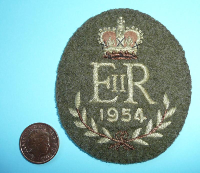 Honourable Artillery Company HAC 1954 Queen's Prize Embroidered Arm Badge - Unique One off award to one soldier of the HAC in 1954