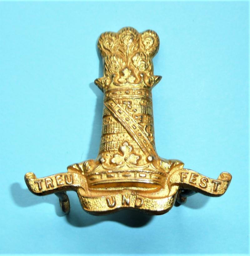 11th  (Prince Albert's Own) Hussars Fire Gilt Officer's Full Dress Cap Badge