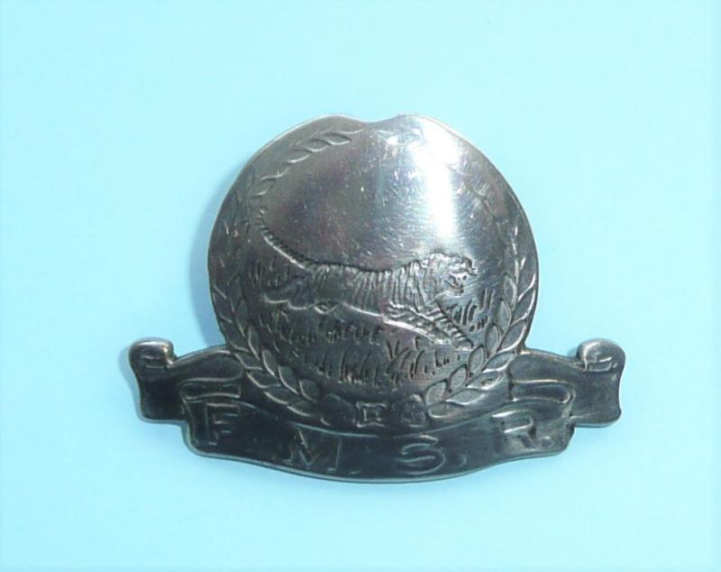 The Federated Malay States Railways (FMSR) Silver Cap Badge - Engine Driver's Badge?