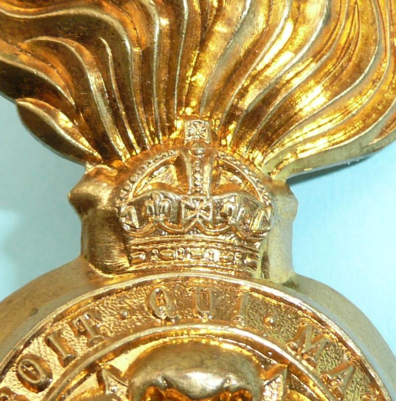 Royal Fusiliers City of London Regt. Edwardian OR's fur-cap grenade badge