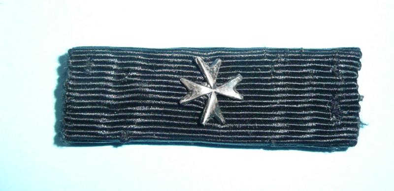 Order of St John Medal Ribbon with Silver Maltese Cross Emblem
