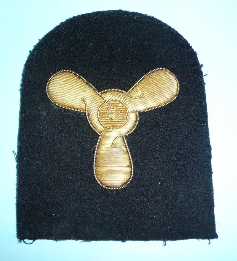 Royal Navy Engineering Mechanic Rating's No 1 Dress Gold Bullion Cloth Proficiency Arm Badge