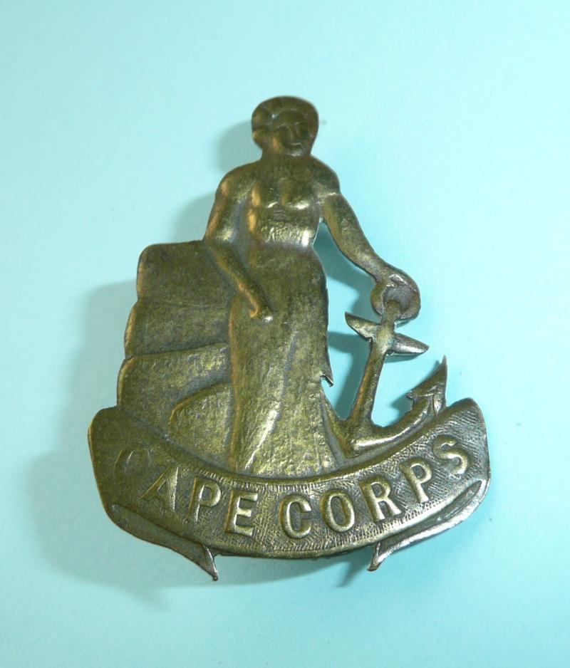 WW1 South African Cape Corps Sheet Brass Cap Badge