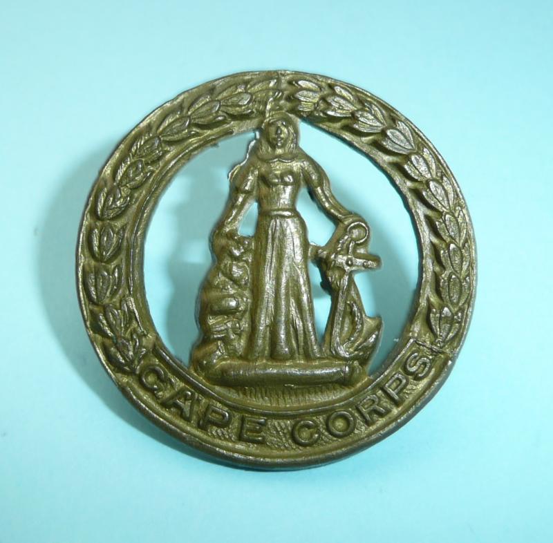 WW2 Cape Corps Gilt Brass Officer's Headdress Cap Beret Badge
